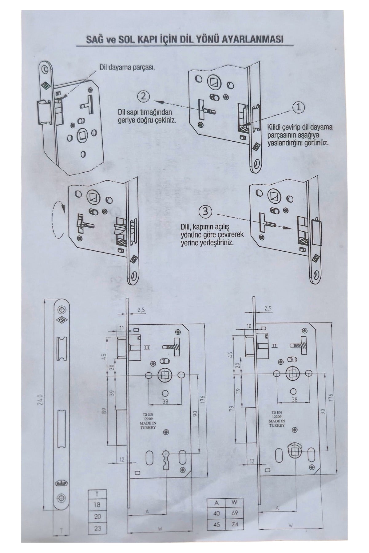 Daf Sessiz wc Kilidi İç wc Kapısı Nikel Oval 526.45