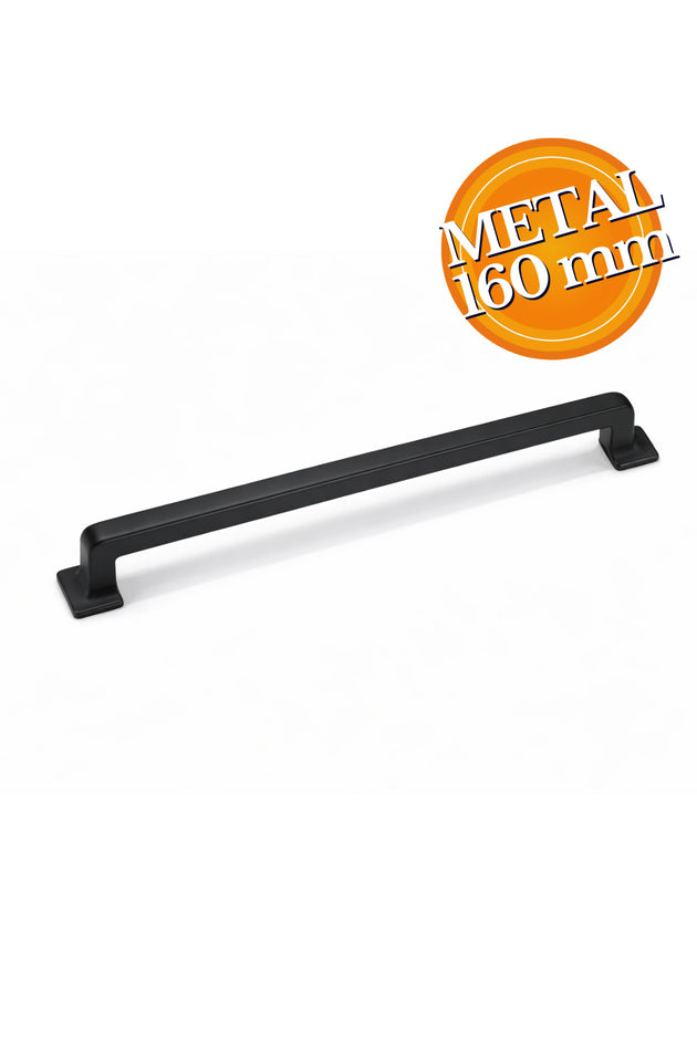Canik Siyah 160mm Kulp Mobilya Tv Ünitesi Yatak Odası Çekmece Vestiyer Mutfak Dolap Kulbu