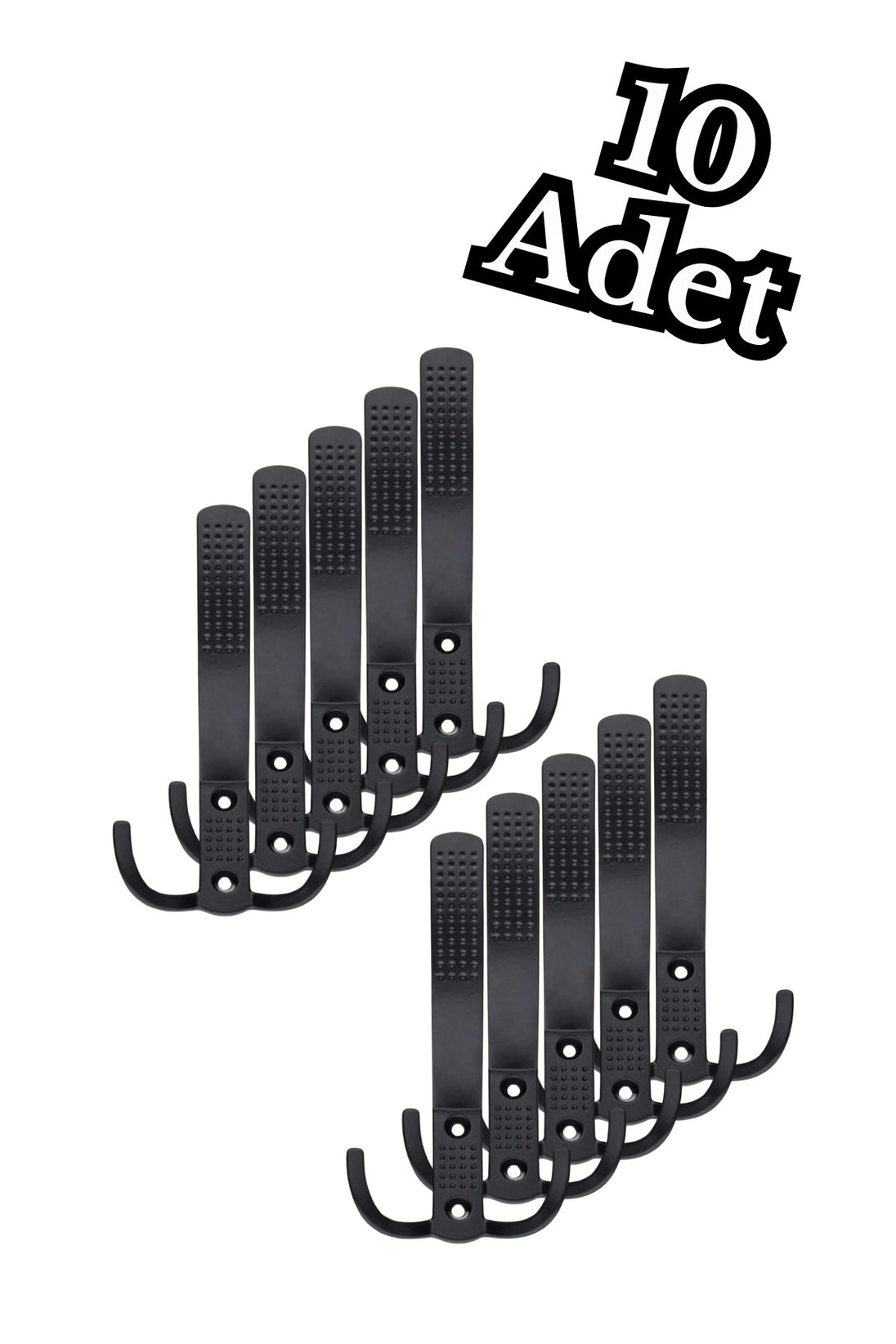 Noktalı Metal Askı Portmanto Askılık Dolap Mobilya Askısı Siyah