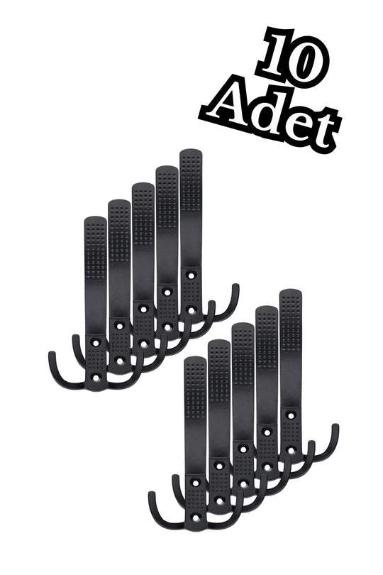 Noktalı Metal Askı Portmanto Askılık Dolap Mobilya Askısı Siyah