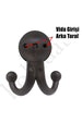 Boncuk Siyah Askı Şık Portmanto Askılık Dolap Mobilya Askısı Siyah Vidalar Dahil