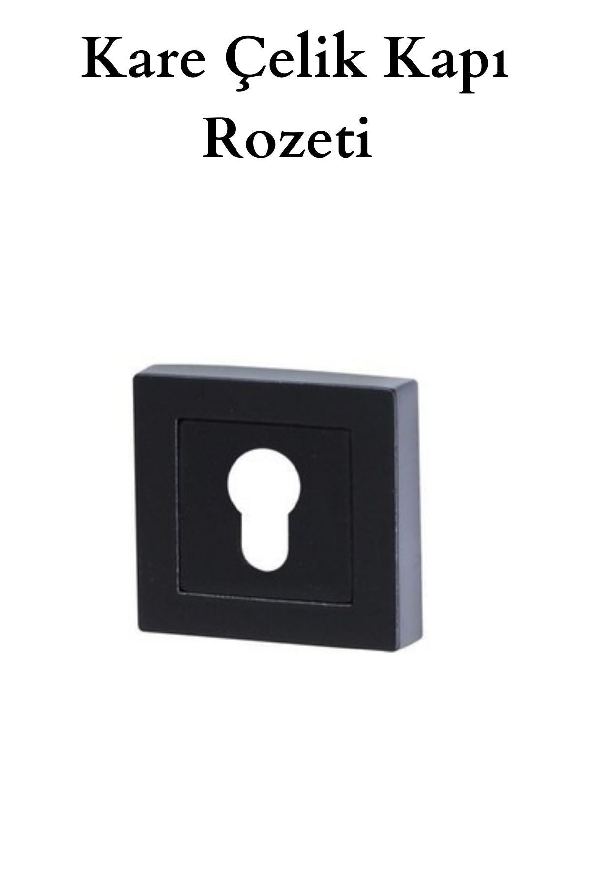 Çelik Kapı Rozeti Kare Siyah Yale 2 Adet