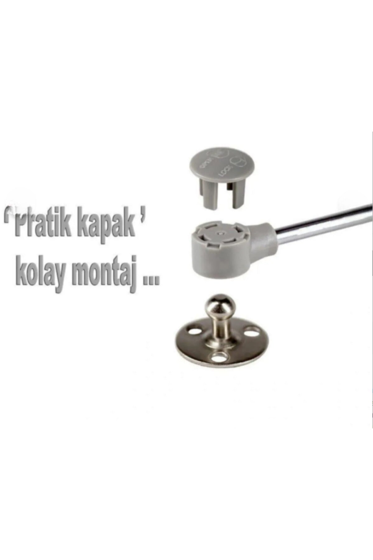 4 Adet Dolap Amortisörü Gazlı Piston Kapak Hidroliği 27 Cm 100newton - Mobilya Makasları - Tek Ebat