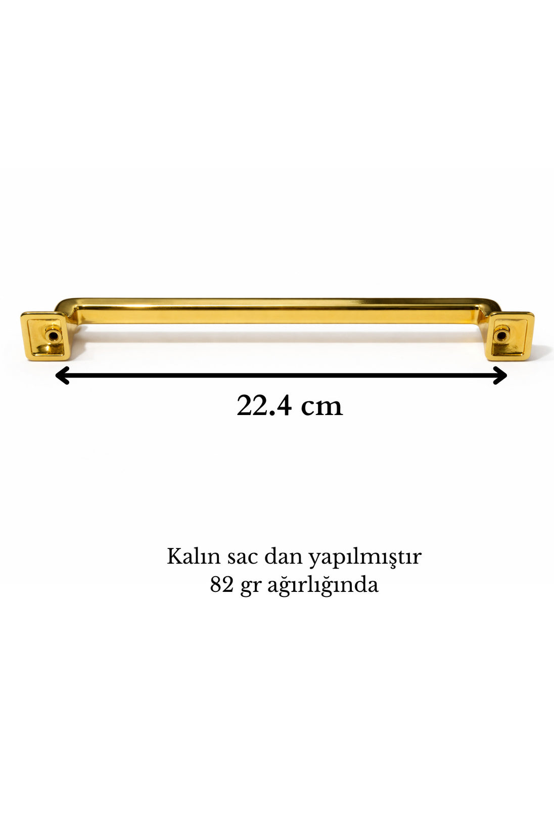 Canik Altın Sarı 224mm Kulp Mobilya Tv Ünitesi Yatak Odası Çekmece Vestiyer Mutfak Dolap Kulbu