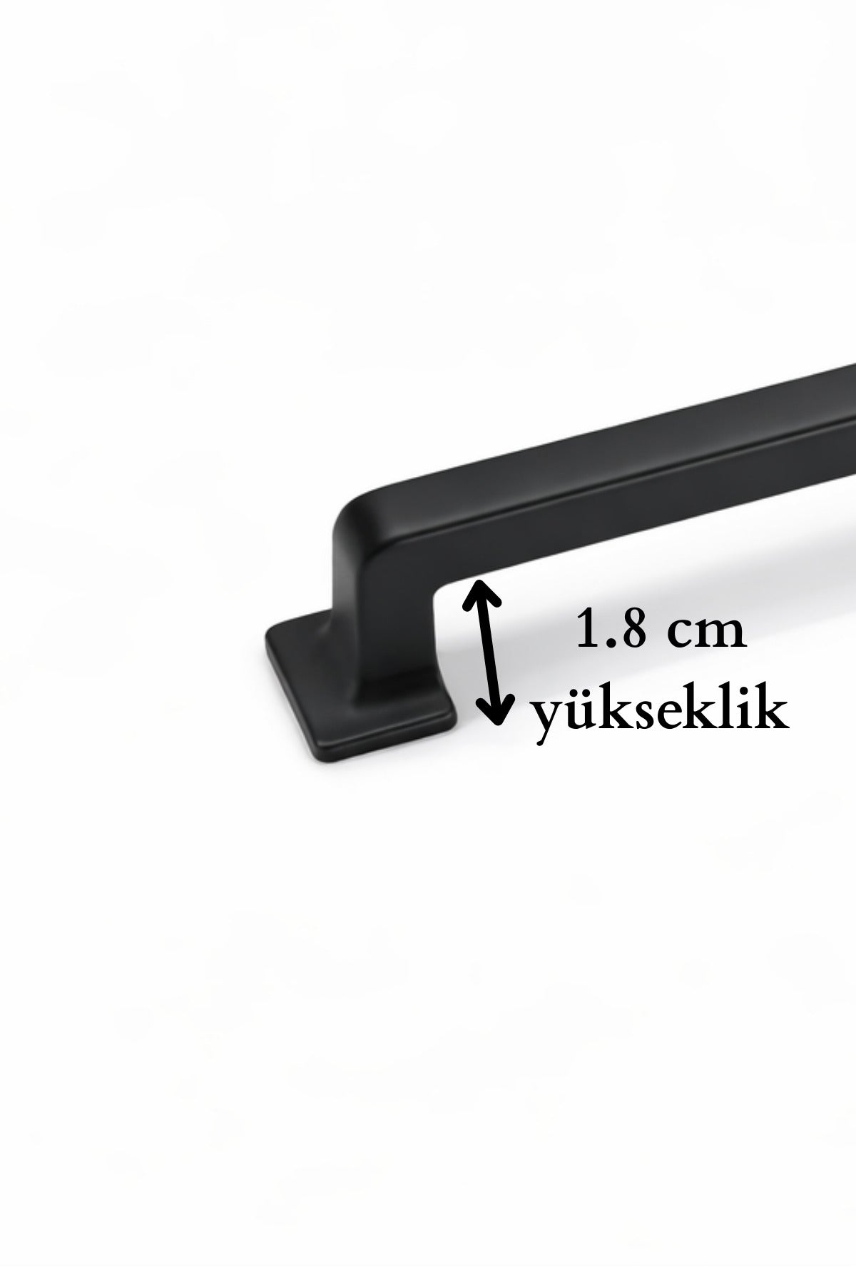 Canik Siyah 224mm Kulp Mobilya Tv Ünitesi Yatak Odası Çekmece Vestiyer Mutfak Dolap Kulbu