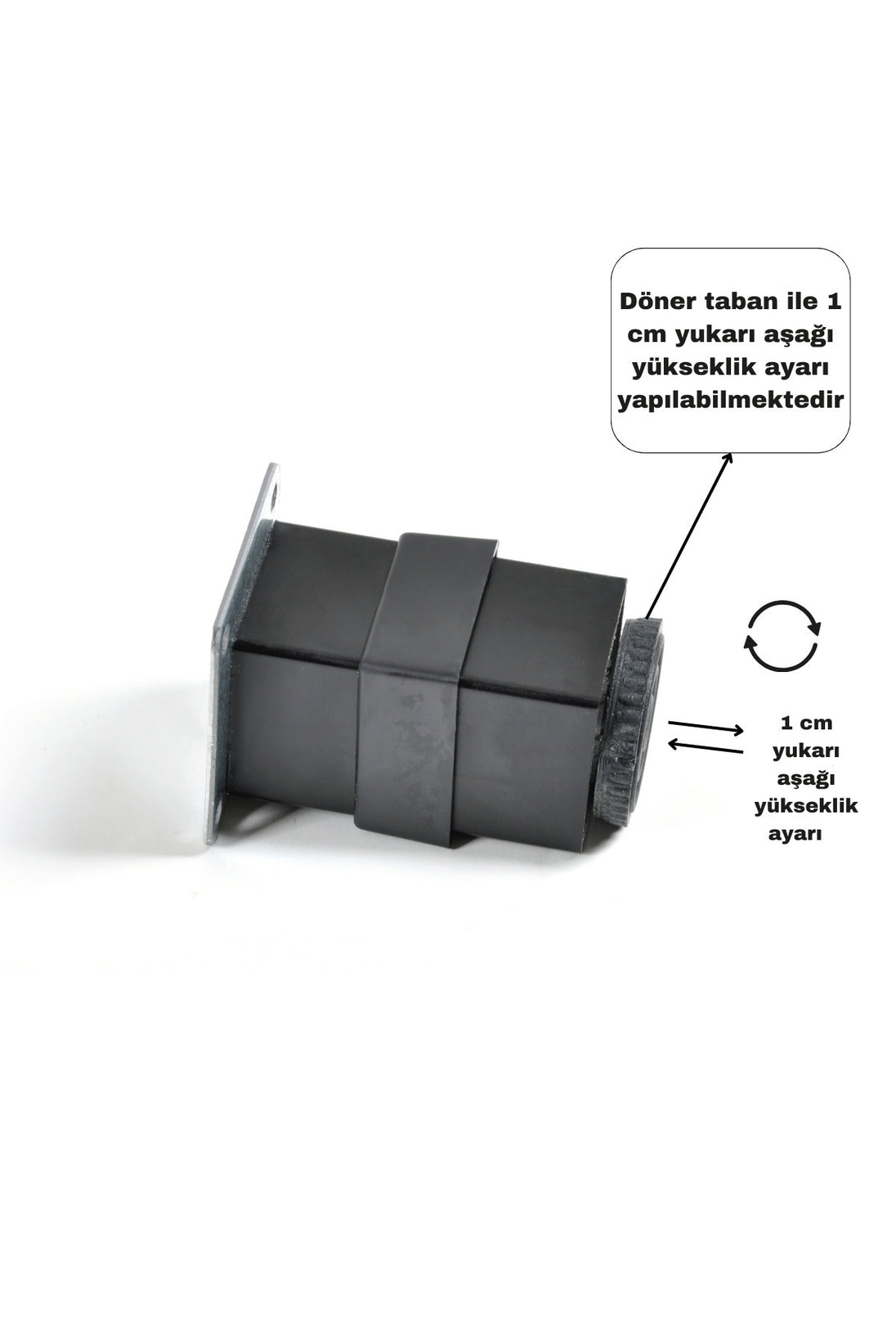 10 Cm Metal Düz Kare 40x40 Mobilya Koltuk Ayak Siyah Paslanmaz
