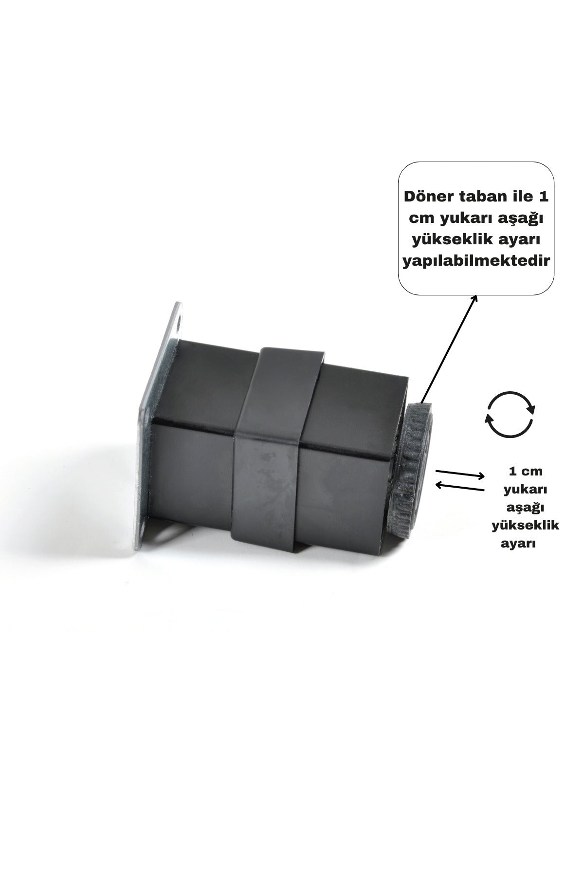 10 Cm Metal Düz Kare 40x40 Mobilya Koltuk Ayak Siyah Paslanmaz