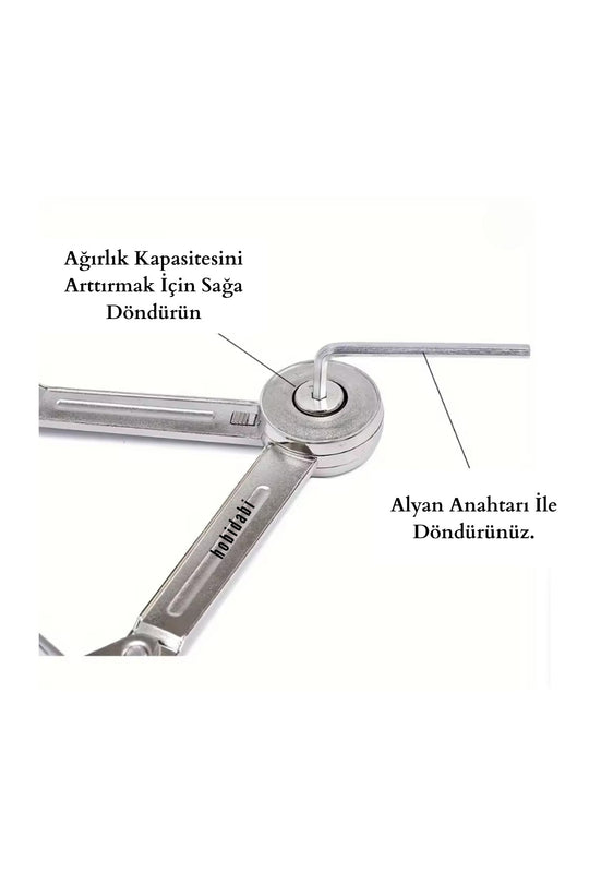 2 Adet Lale Makas Cırcırlı Dolap Pistonu / Metal - Mobilya Makasları - Tek Ebat