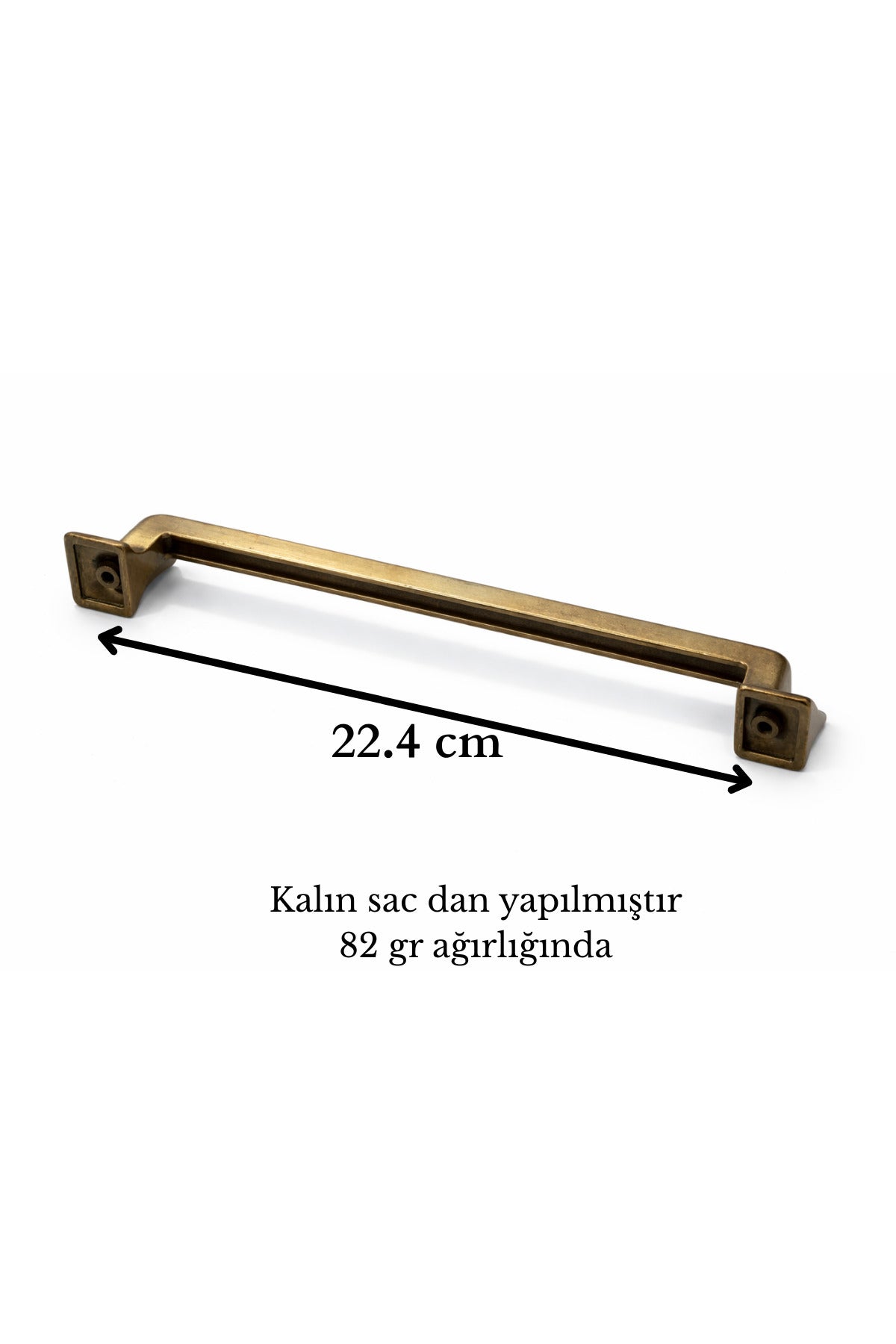 Canik Antik Sarı 224mm Kulp Mobilya Tv Ünitesi Yatak Odası Çekmece Vestiyer Mutfak Dolap Kulbu