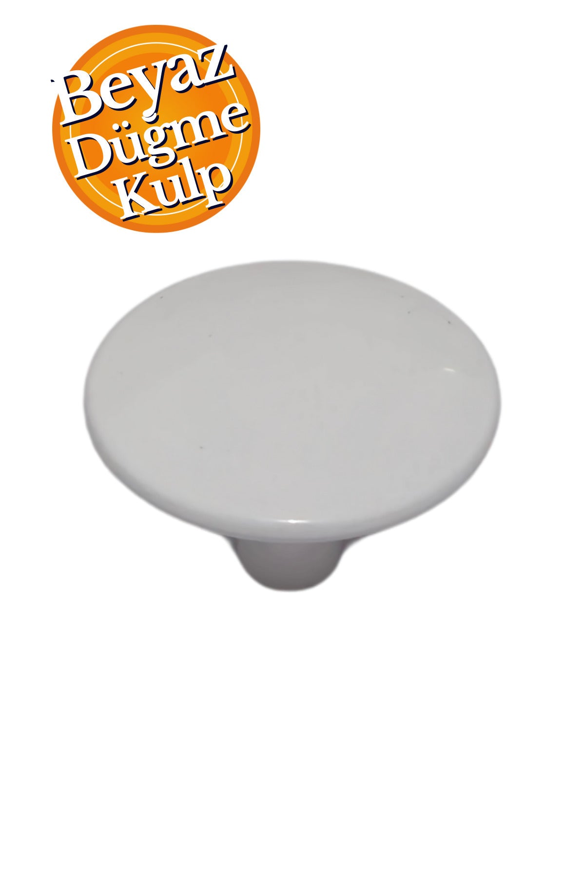 Beyaz Düğme Dolap Tek Vidalı Kulp Mat Altın Çekmece Vestiyer Mobilya