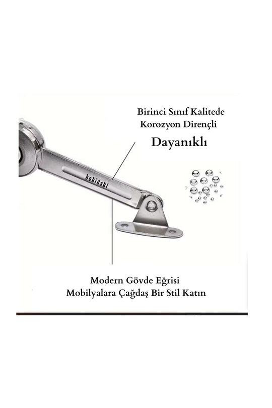 Zamak Lale Makas Kalkar / Düşer Mobilya Mutfak Kapak Makası Kapak Pistonu Metal Amortisör