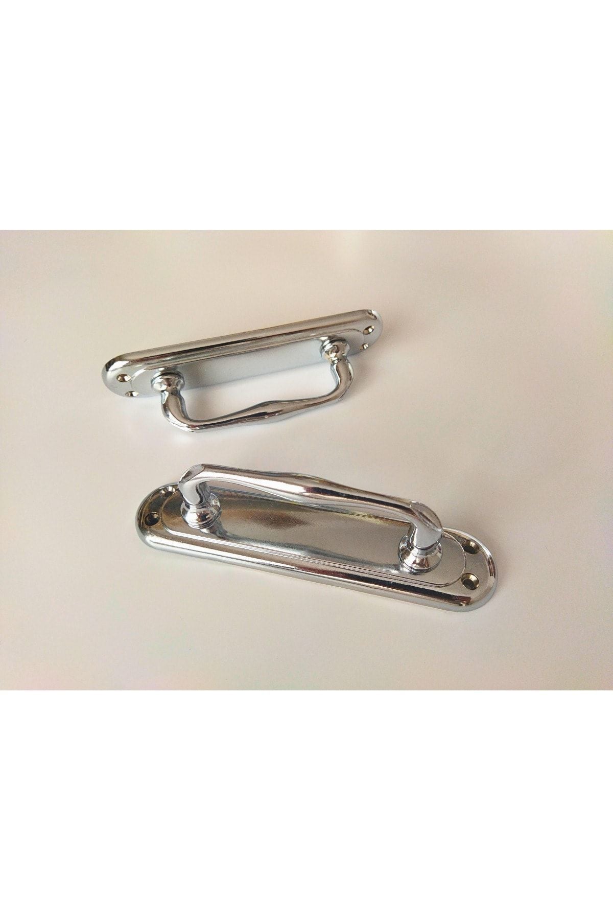 2 Adet Krom Kumru Sürgü Çekme Kol Sürgülü Kapı Kolu Boy:16.2 Cm