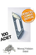 Mobilya Eşya Dolap Köşe Birleştirme Köşebent Sabitleyici Bağlantı Aparat L Demir Gönye Metal 100Adet