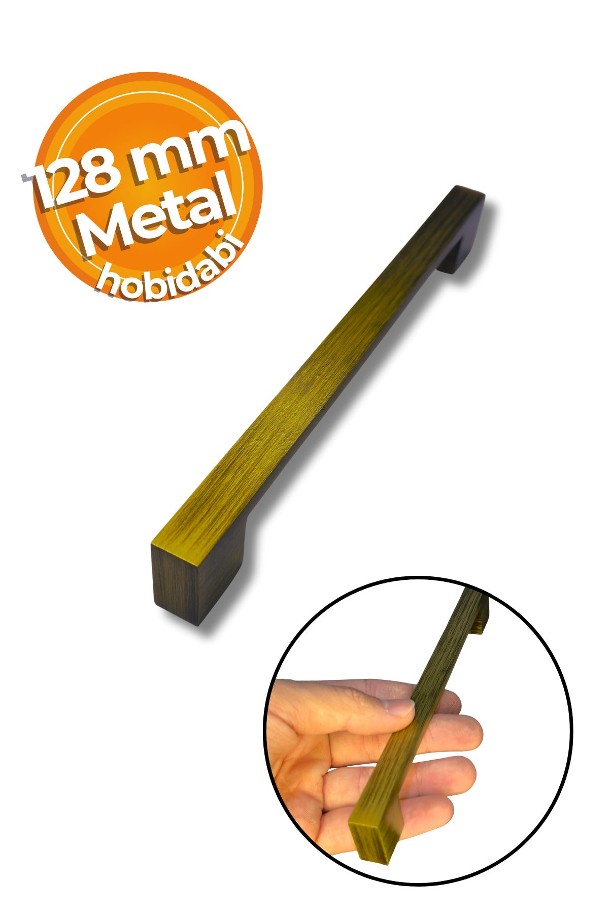 128mm Metal Köprü Kulp Antik Sarı Mobilya Çekmece Vestiyer Mutfak Dolap Kulbu