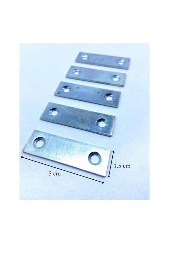 Küçük Metal Bağlantı Düz Gönye Sacı 5x1.5 cm - Mobilya Dolap Raf Birleştirme Düz Plaka