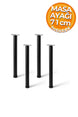 Metal Siyah 42'lik 4'lü Masa Ayağı 71 cm
