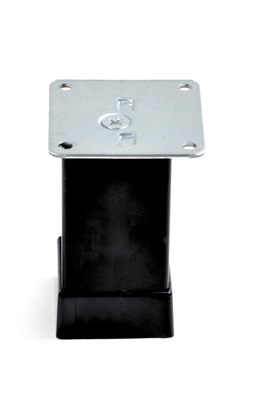 20 Cm Metal Düz Kare 40x40 Mobilya Koltuk Ayak Siyah Paslanmaz