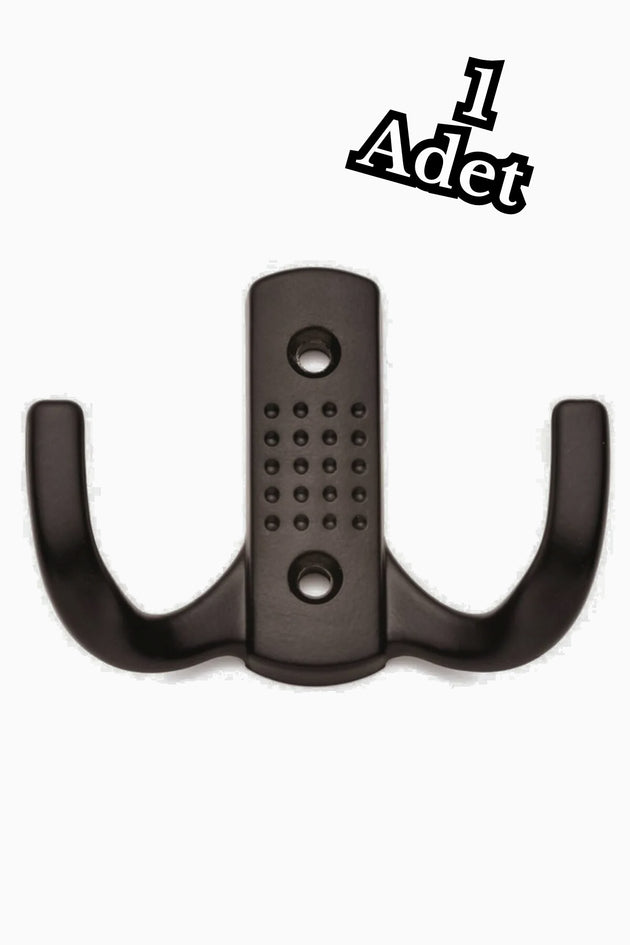 10 Adet Noktalı Metal Askı Portmanto Askılık Dolap Mobilya Askısı Siyah