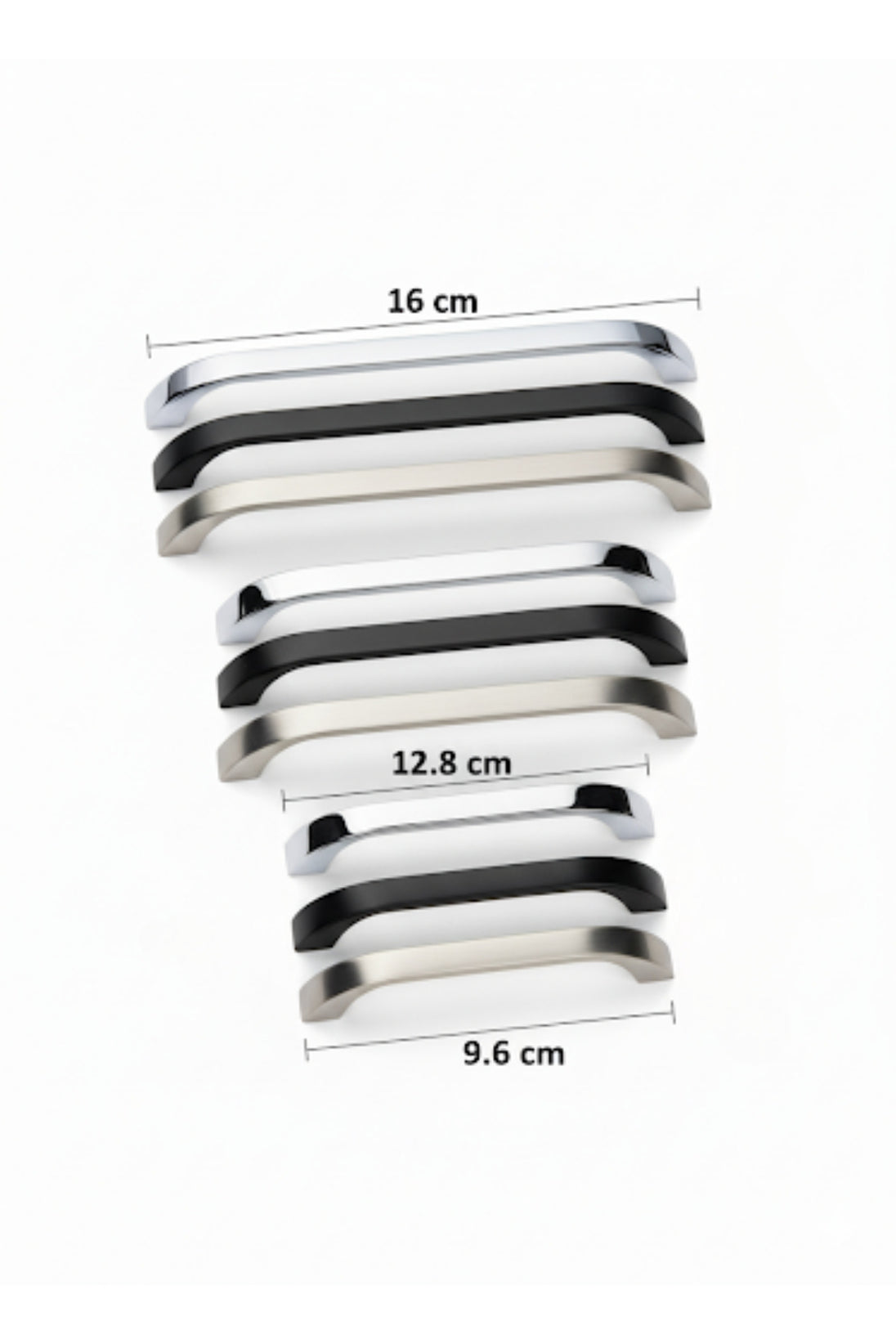 160 mm Metal Göksu Siyah Kulp Tv Ünitesi Kulbu Mobilya Çekmece Vestiyer Mutfak Dolap