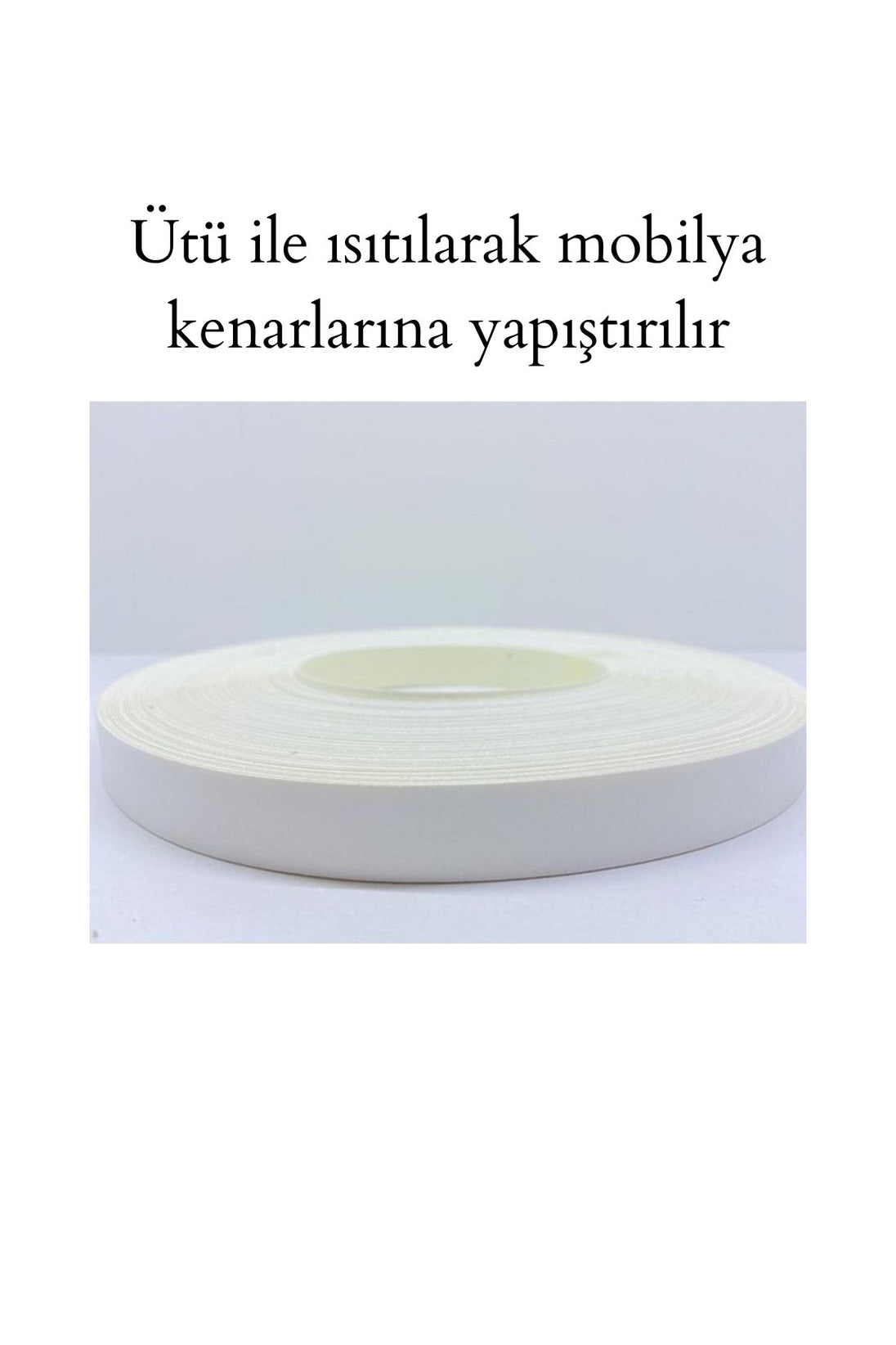 20mmx50 Metre Mobilya Kenar Bandı Ütü Bandı Parlak Beyaz