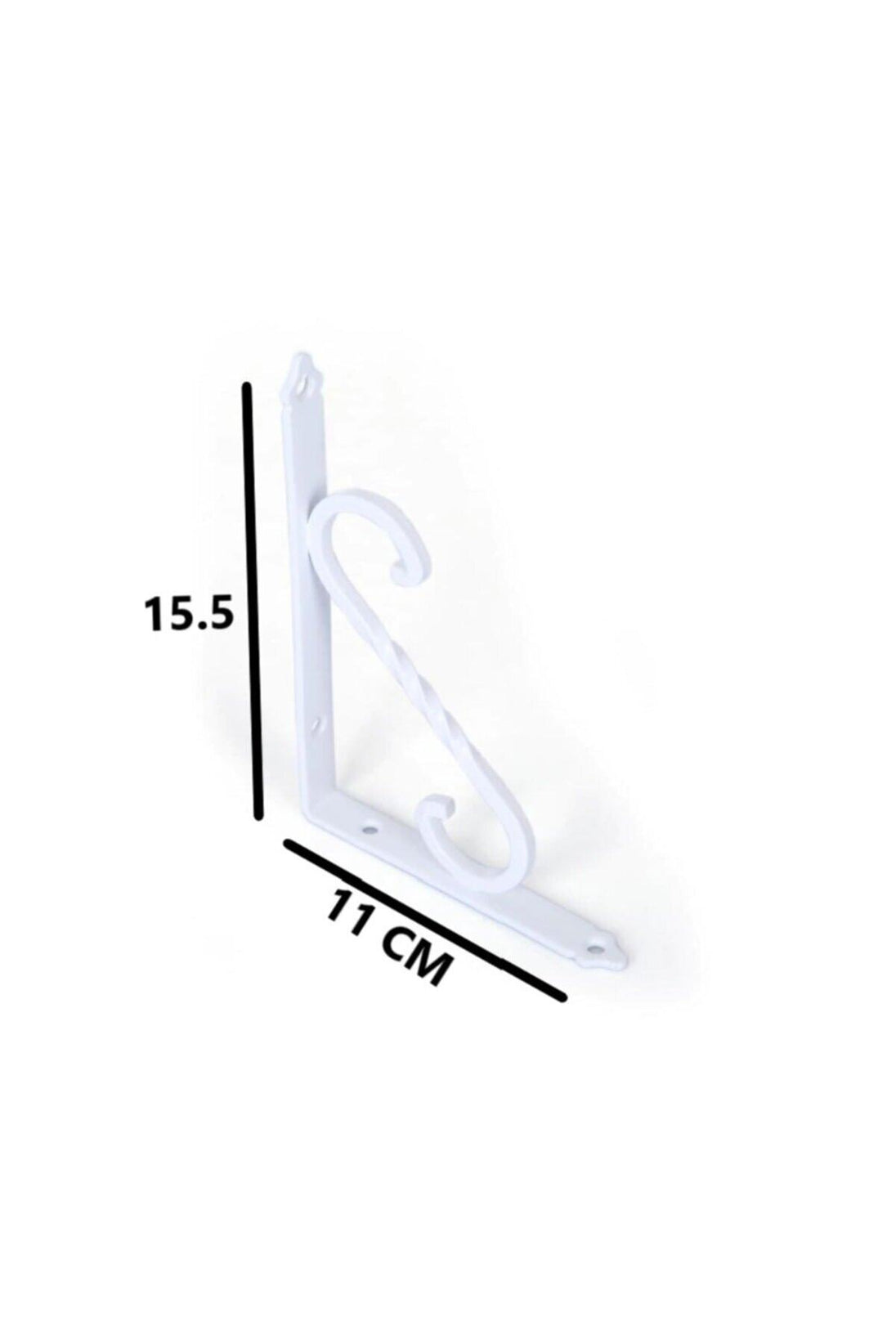 20 Adet 15.5x11 Beyaz Ferforje Raf Altı Metal L Ayak Toptan