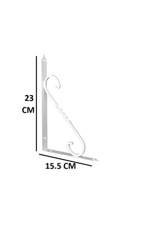4 Adet Renk Seçenekli Beyaz 23x15.5 Ferforje Raf Altı Metal L Ayak
