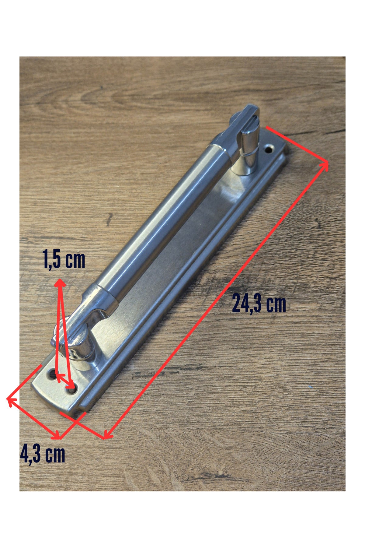 Sürgü Kapı Aynalı Çekme Kolu Saten Tutma Kulpu Kulbu Dış Kapı Tutamağı Kol 14,5 cm