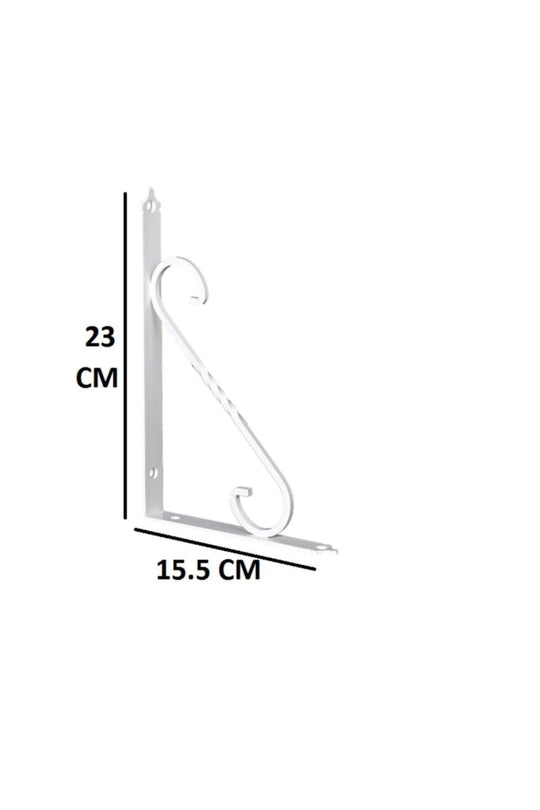 20 Adet 23x15.5 Beyaz Ferforje Raf Altı Metal L Ayak Toptan