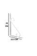 20 Adet 23x15.5 Beyaz Ferforje Raf Altı Metal L Ayak Toptan