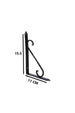 4 Adet Siyah 15.5x11 Ferforje Raf Altı Metal L Ayak