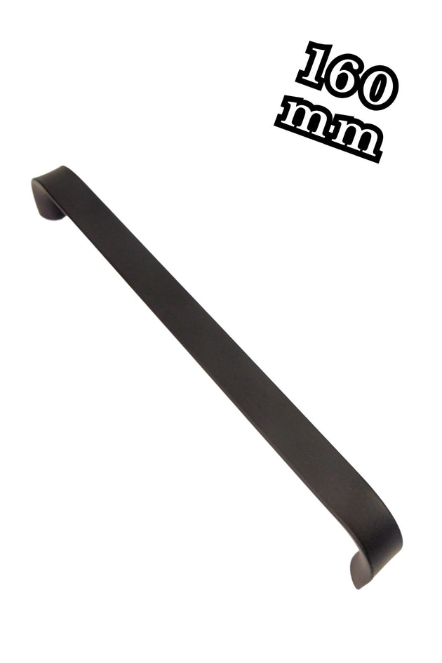Ince Safran Siyah Metal Siyah Kulp 1 Adet 160 Mm Dolap Çekmece Mobilya Mutfak Çocuk Kulp