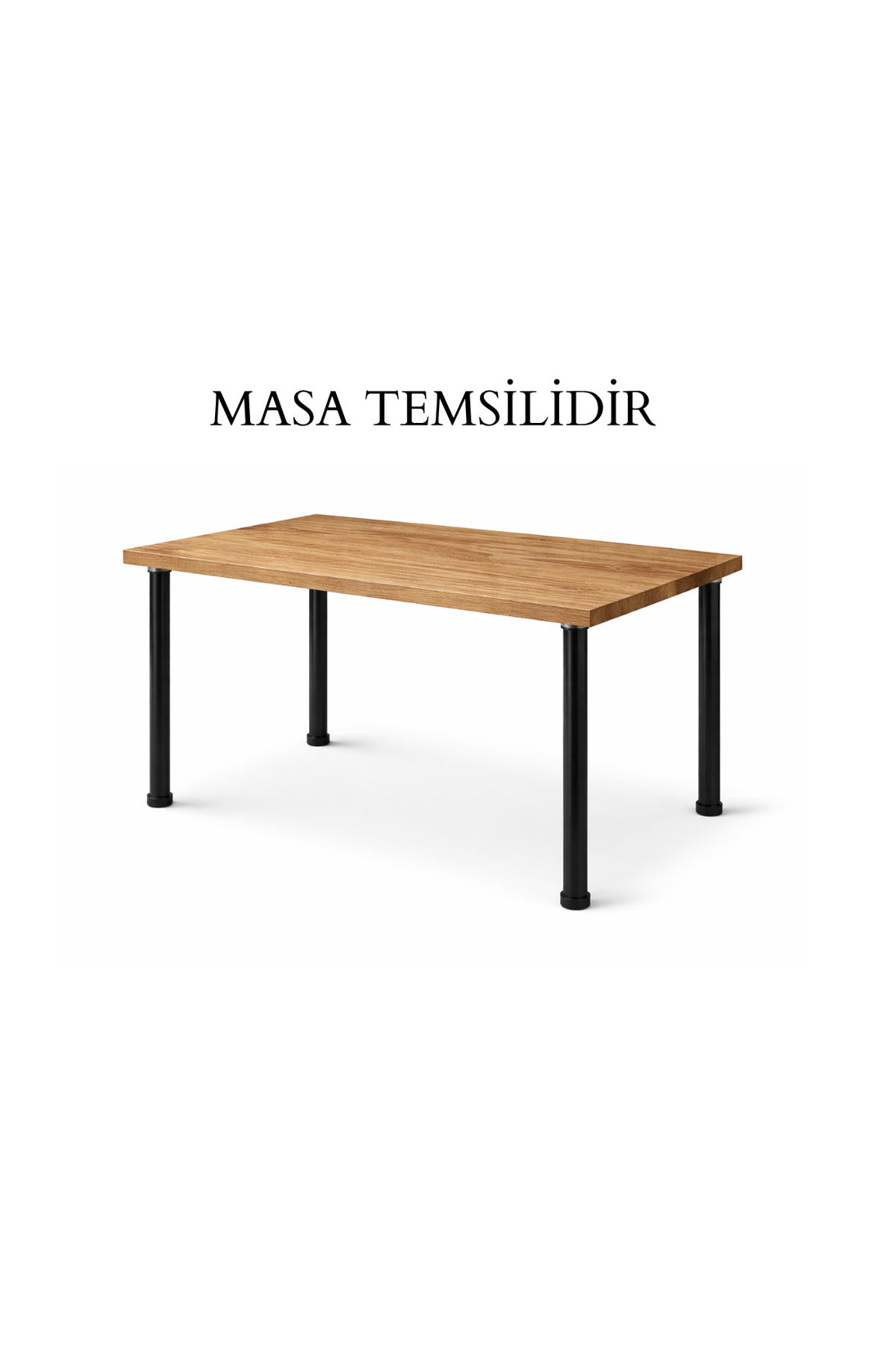 Metal Siyah 42'lik 4'lü Masa Ayağı 71 cm