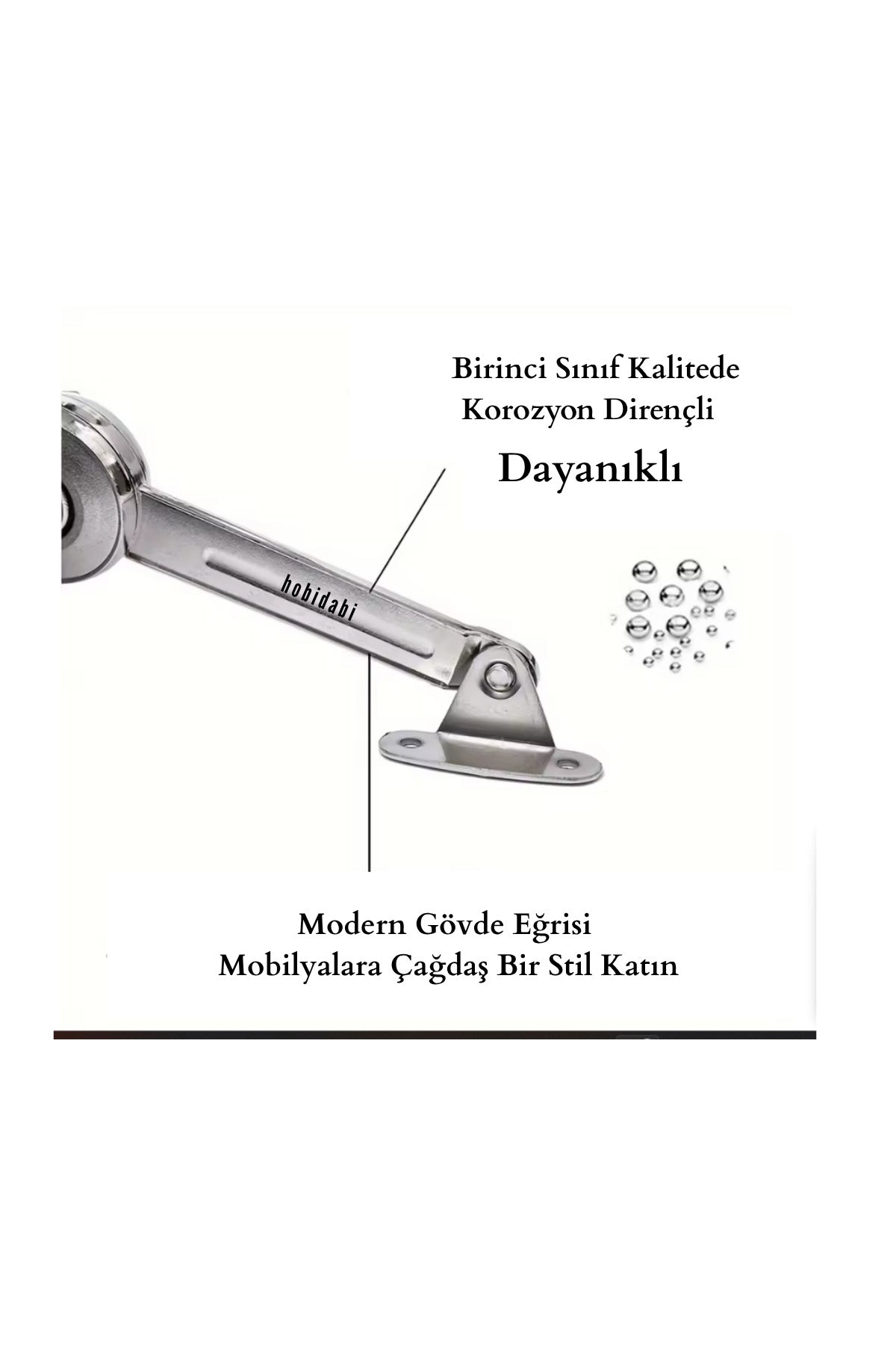 2 Adet Lale Makas Cırcırlı Dolap Pistonu / Metal - Mobilya Makasları - Tek Ebat