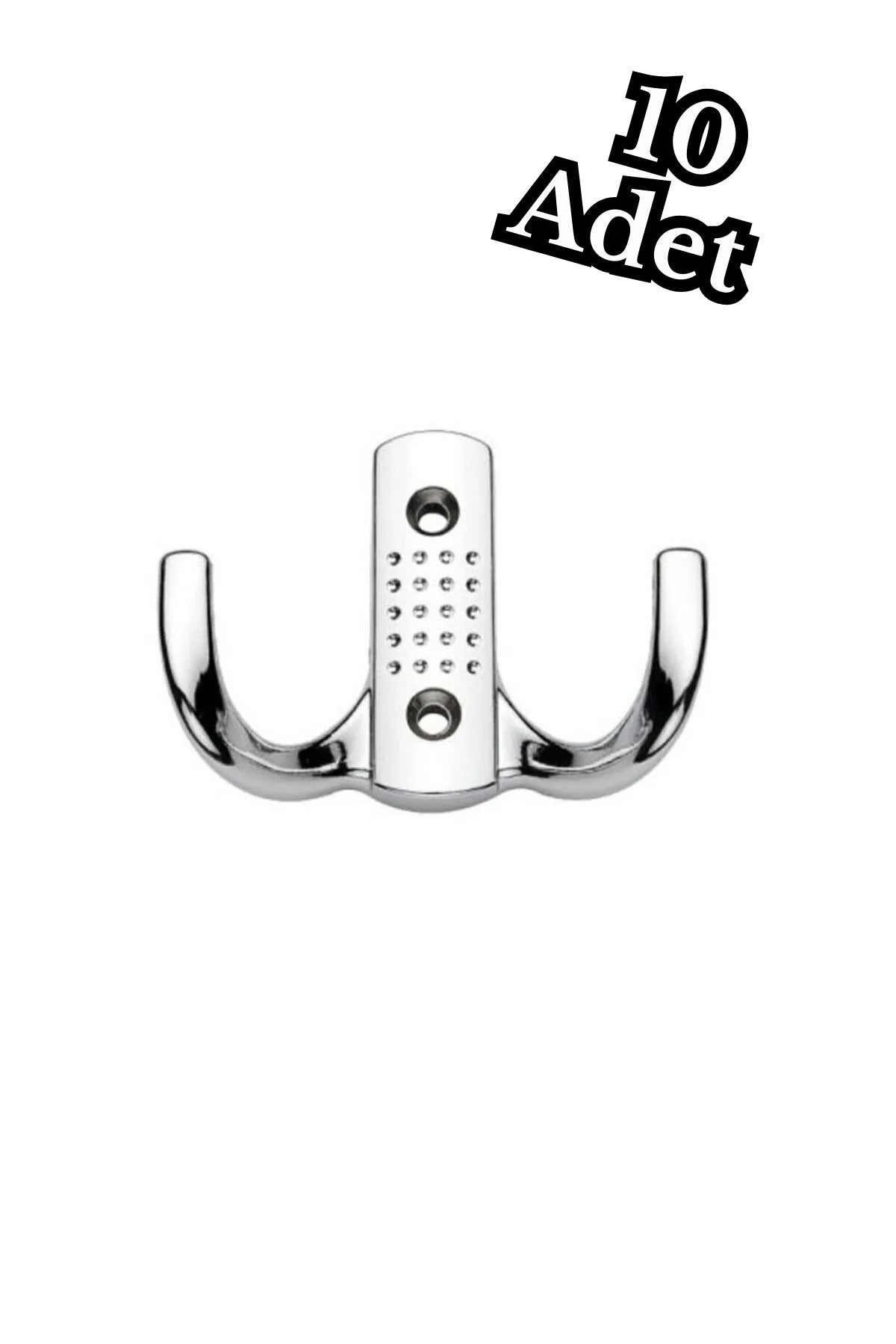 10 Adet Metal Noktalı Portmanto Askı Vestiyer Askısı Krom