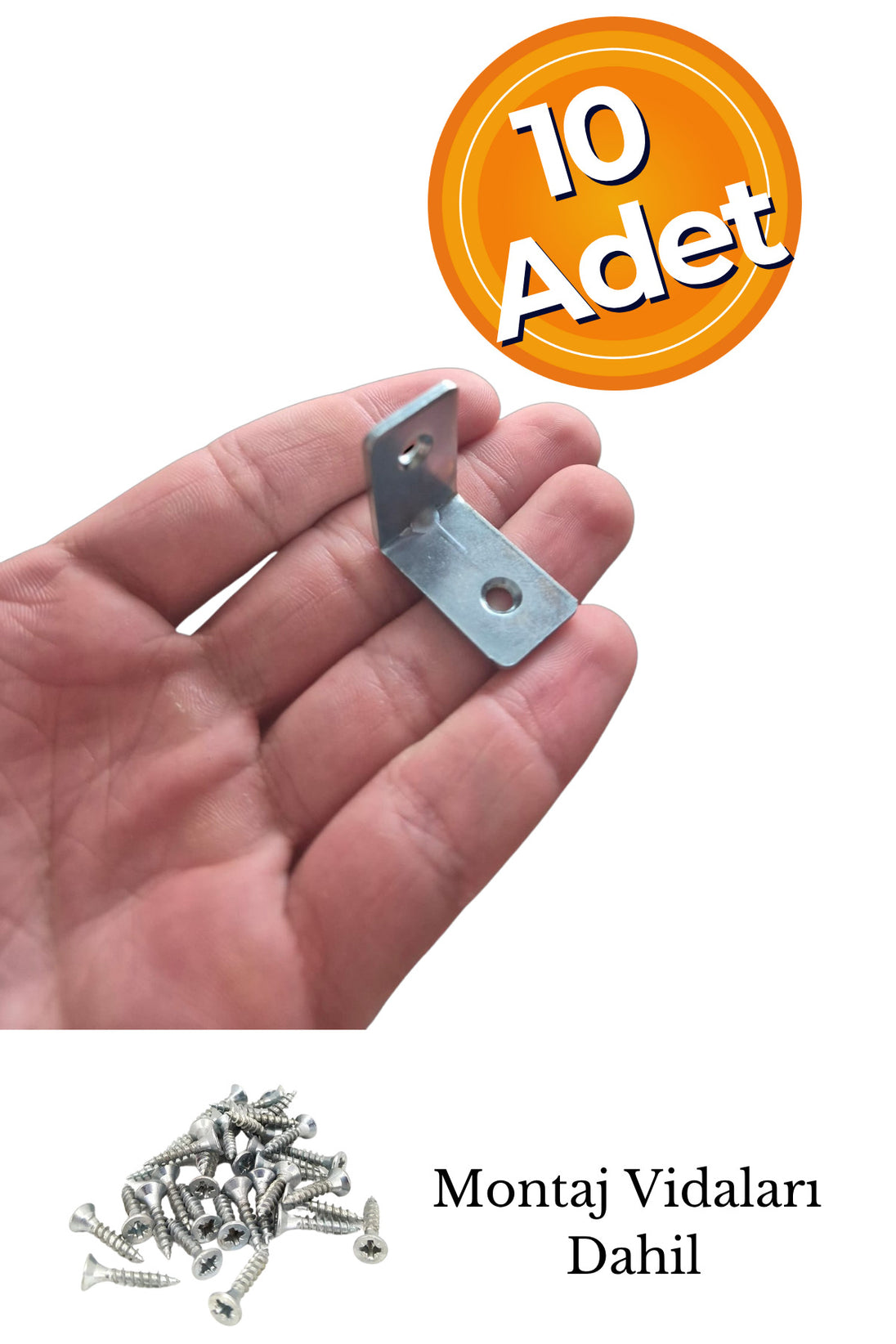 25x25x15 Mm Mobilya Eşya Dolap Deprem Sabitleyici Köşebent Bağlantı Aparatı L Demiri Gönye 10 Adet