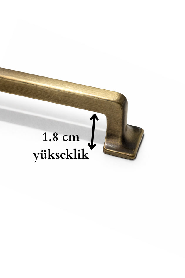 Canik Antik Sarı 224mm Kulp Mobilya Tv Ünitesi Yatak Odası Çekmece Vestiyer Mutfak Dolap Kulbu