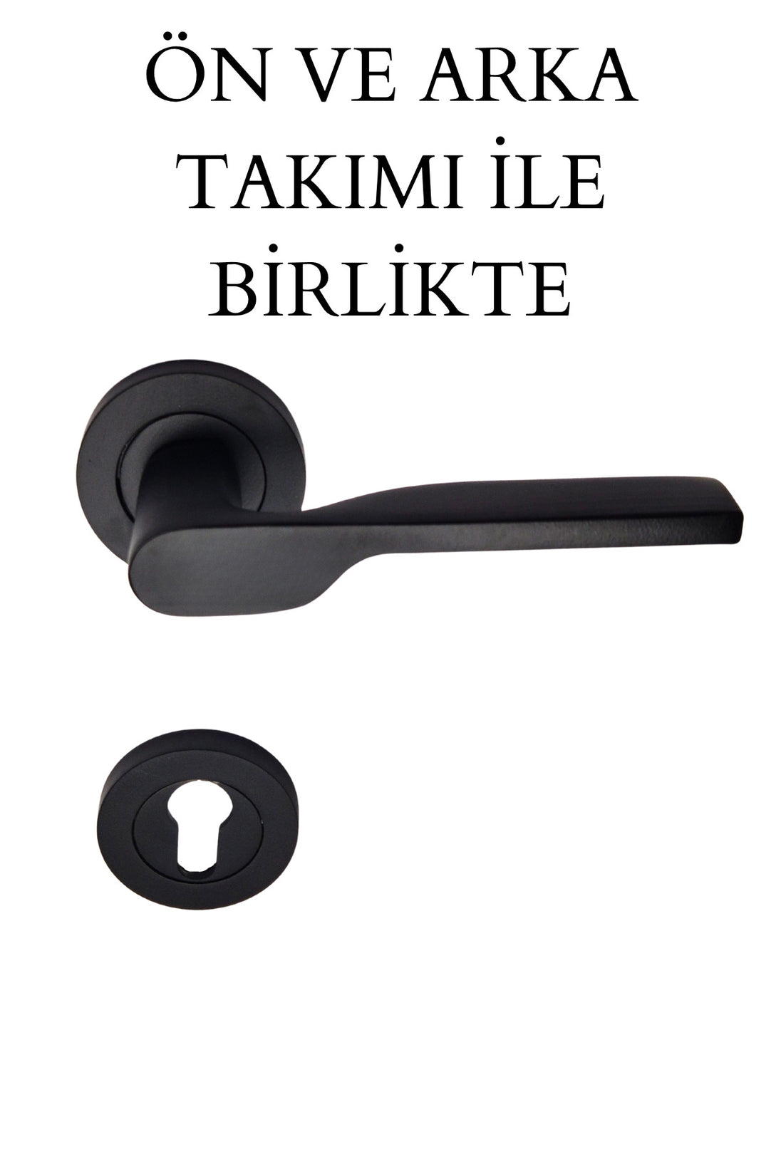 Sofya Siyah Yale Dış Çelik Kapı Kolu Ön ve Arka Takım İle Birlikte