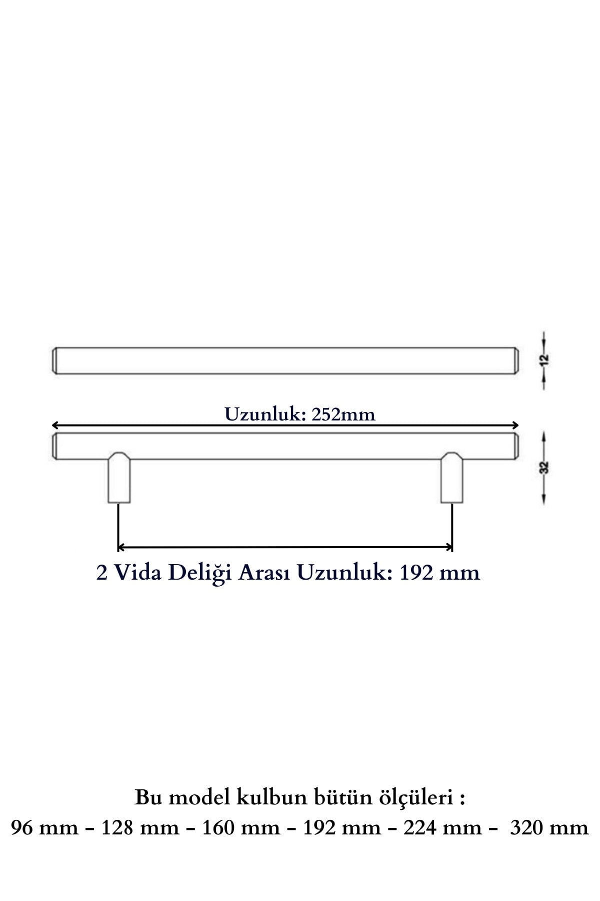 192mm Inox Kulp Paslanmaz Tv Ünitesi Yatak Odası Mobilya Çekmece Vestiyer Mutfak Dolap Kulbu