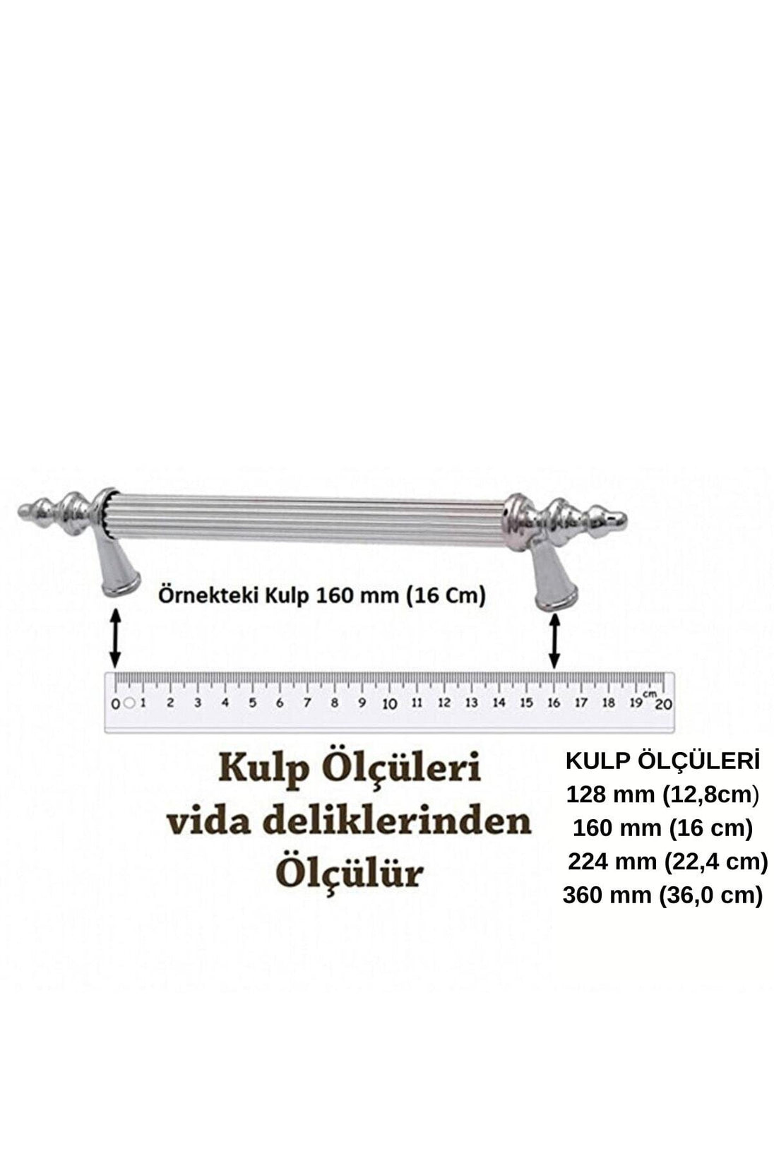 Metal Siyah Kulp 1 Adet 320 Mm Dolap Çekmece Mobilya Mutfak Çocuk Kulp (VİDALARI DAHİL) Geniş Safran
