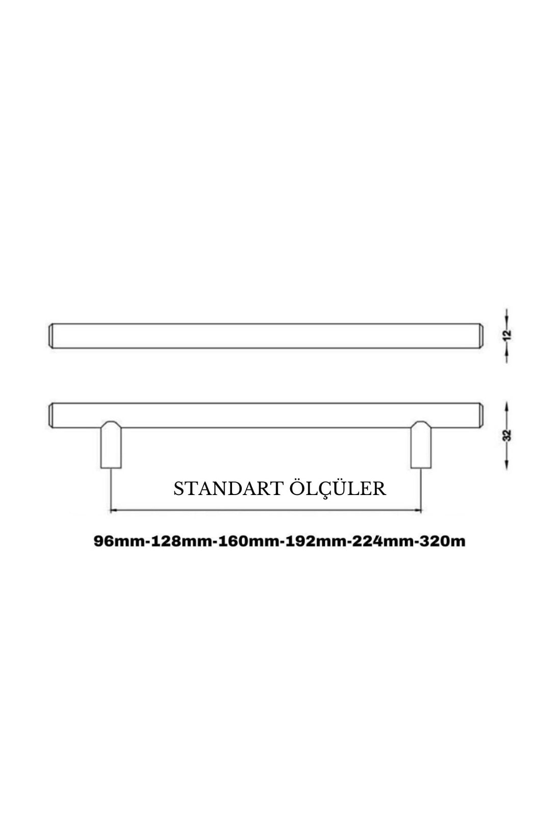 320 Mm Paslanmaz Siyah Kulp Tv Ünitesi Yatak Odası Mobilya Çekmece Vestiyer Mutfak Dolap Kulbu