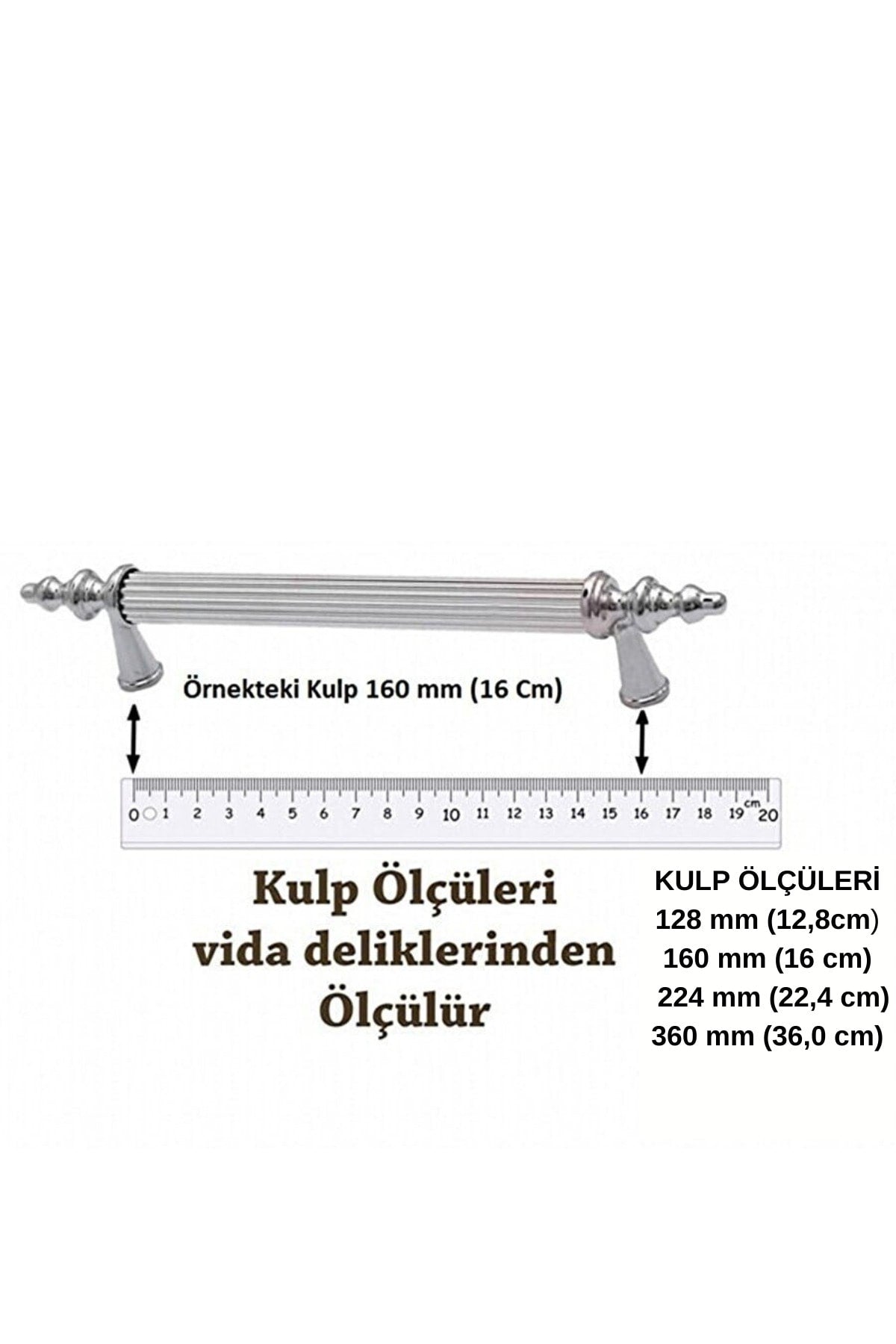Metal Siyah Kulp 1 Adet 160 Mm Dolap Çekmece Mobilya Mutfak Çocuk Kulp (VİDALARI DAHİL) Geniş Safran
