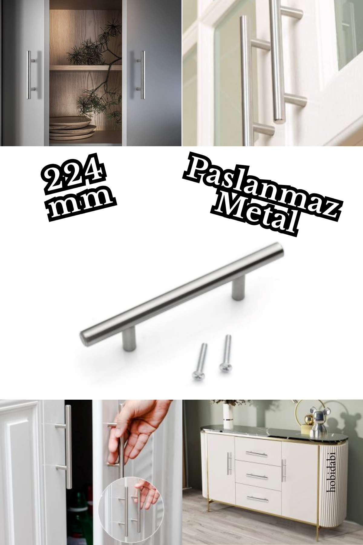 Paslanmaz İnox Kulp Tv Ünitesi Yatak Odası Mobilya Çekmece Vestiyer Mutfak Dolap Kulbu