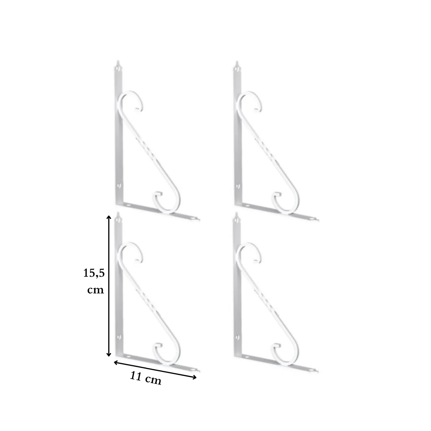 20 Adet Siyah Ferforje Raf Altı Metal L Ayak Toptan
