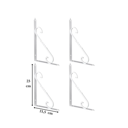 20 Adet Siyah Ferforje Raf Altı Metal L Ayak Toptan